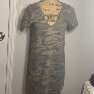 Camo T-shirt dress with cut out details. Super comfy& previously loved.